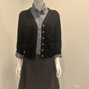 J Crew Black Cardigan Sweater